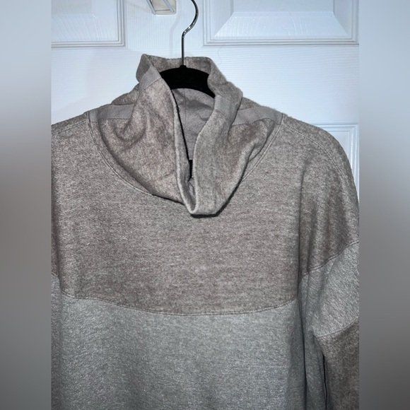 PRANA Womens Tan Pullover Sweatshirt Funnel Cowl Neck Sz M - Picture 2 of 11